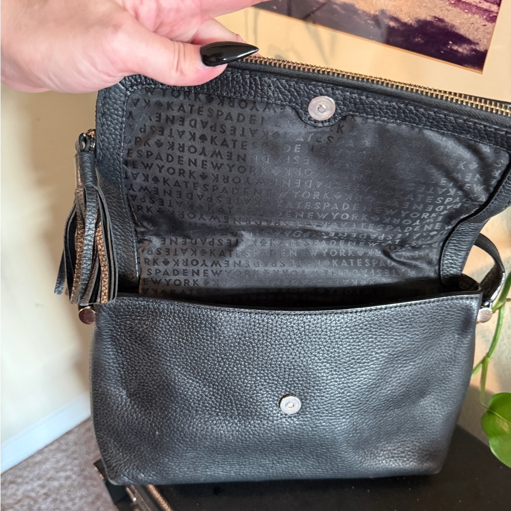 Kate Spade Black Pebbled Crossbody Bag - Picture 5 of 7